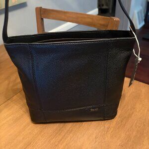 NWT The Sak Black Pebbled Leather Shoulder Bag.